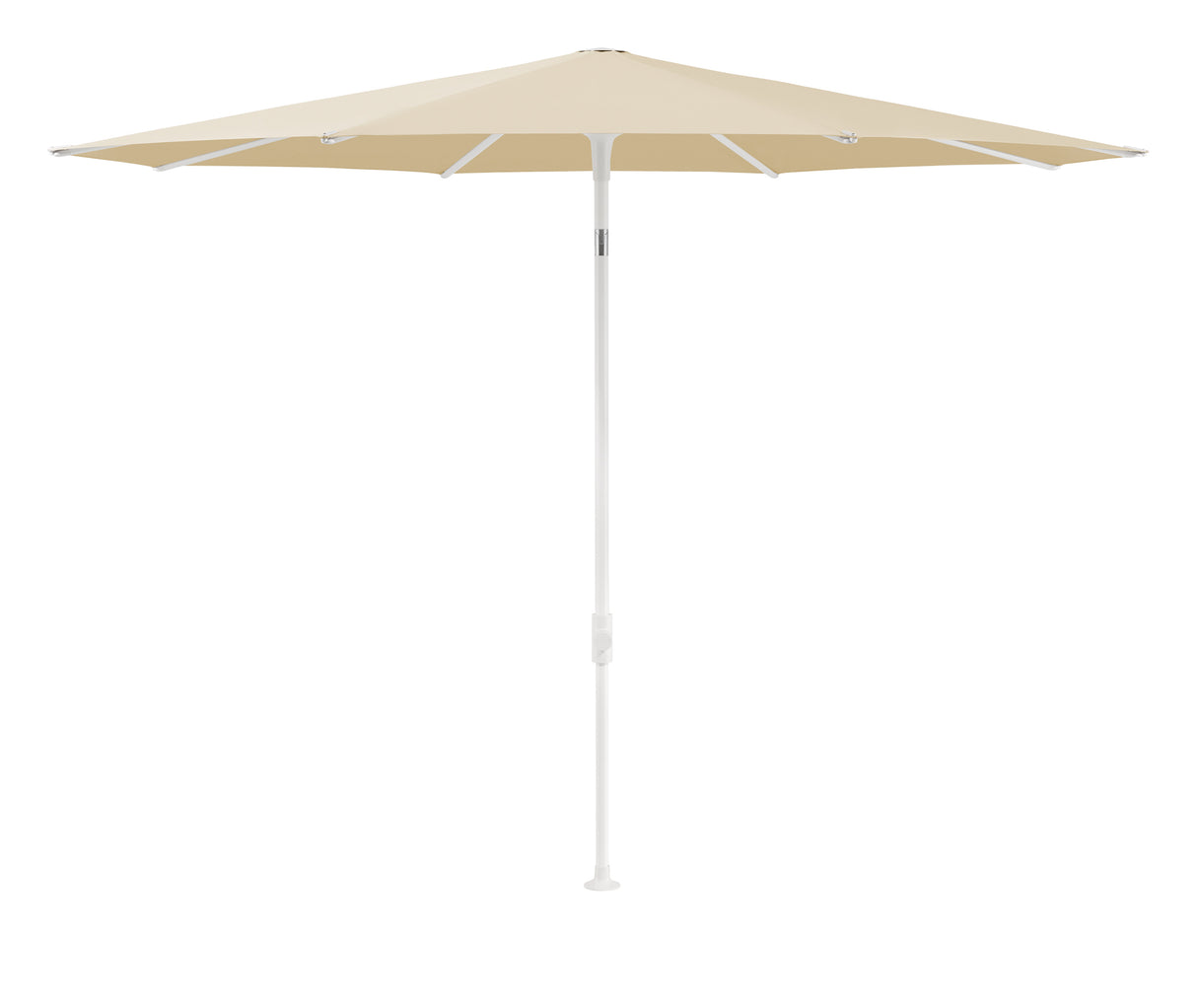 Glatz SMART Sonnenschirm matt weiss pulverbeschichtet - rund