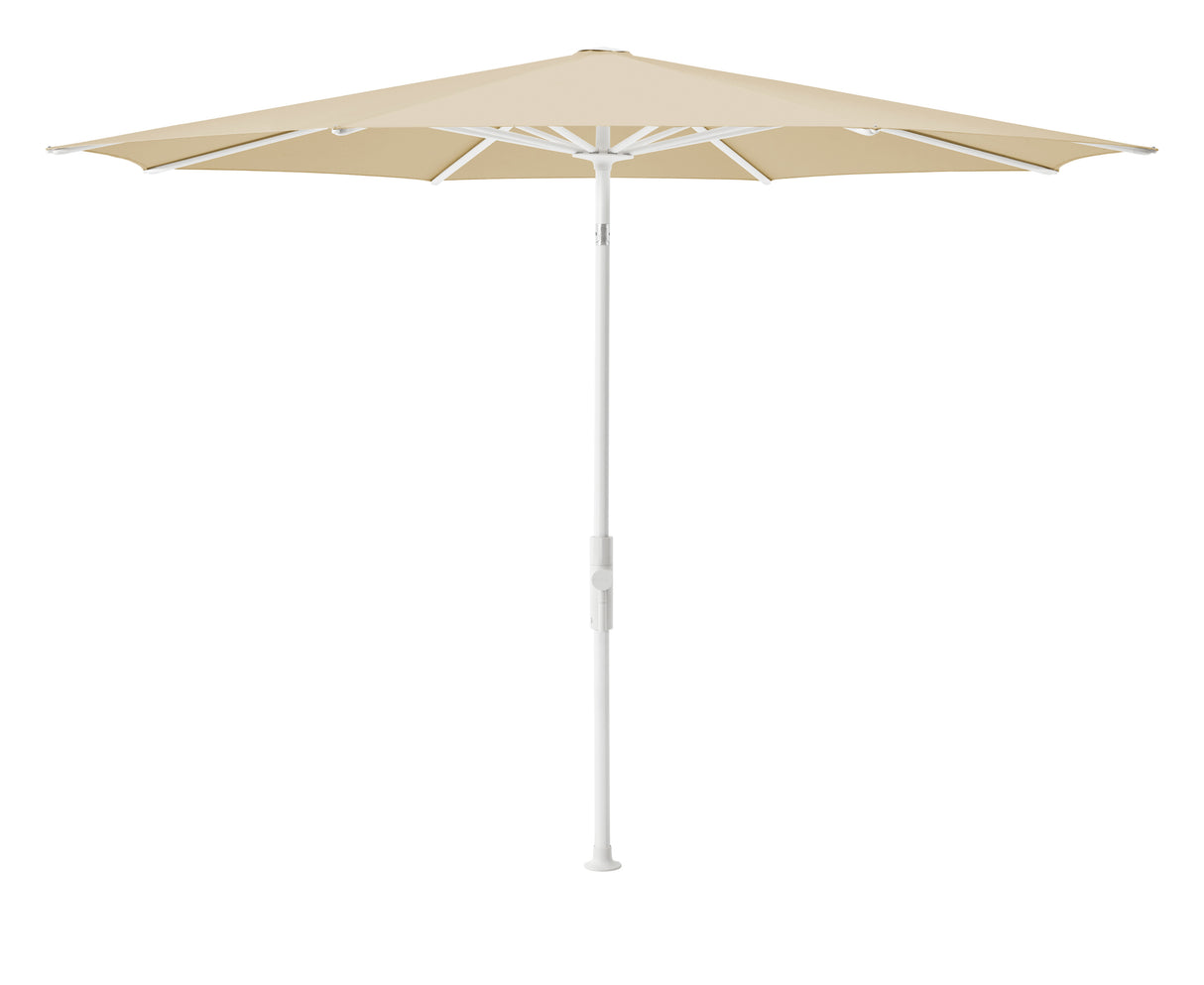 Glatz TWIST Sonnenschirm, matt weiss pulverbeschichtet - rund