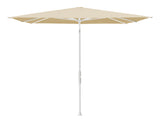 Glatz TWIST Sonnenschirm matt weiß pulverbeschichtet - quadratisch