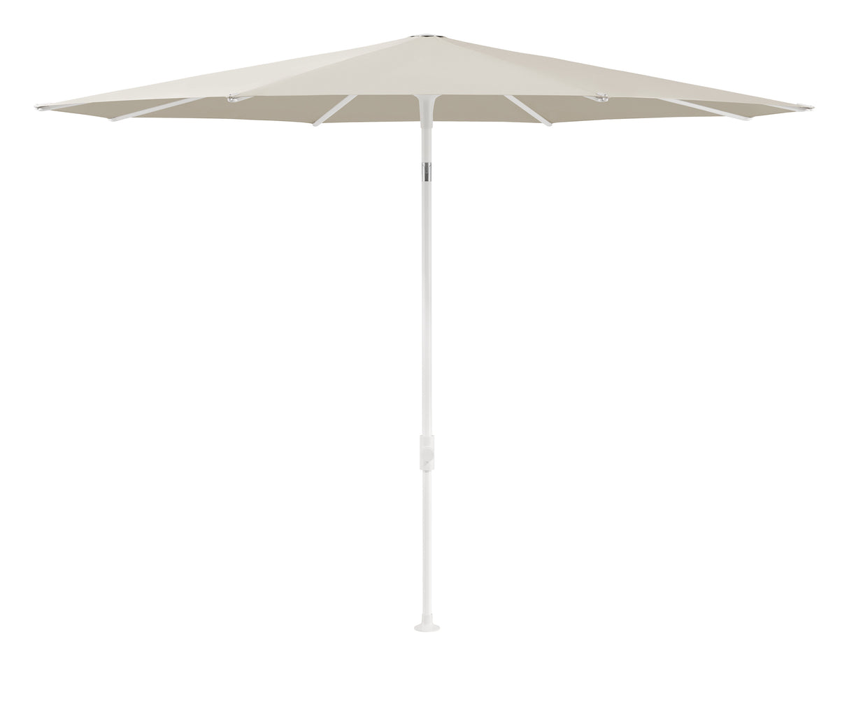 Glatz SMART Sonnenschirm matt weiss pulverbeschichtet - rund