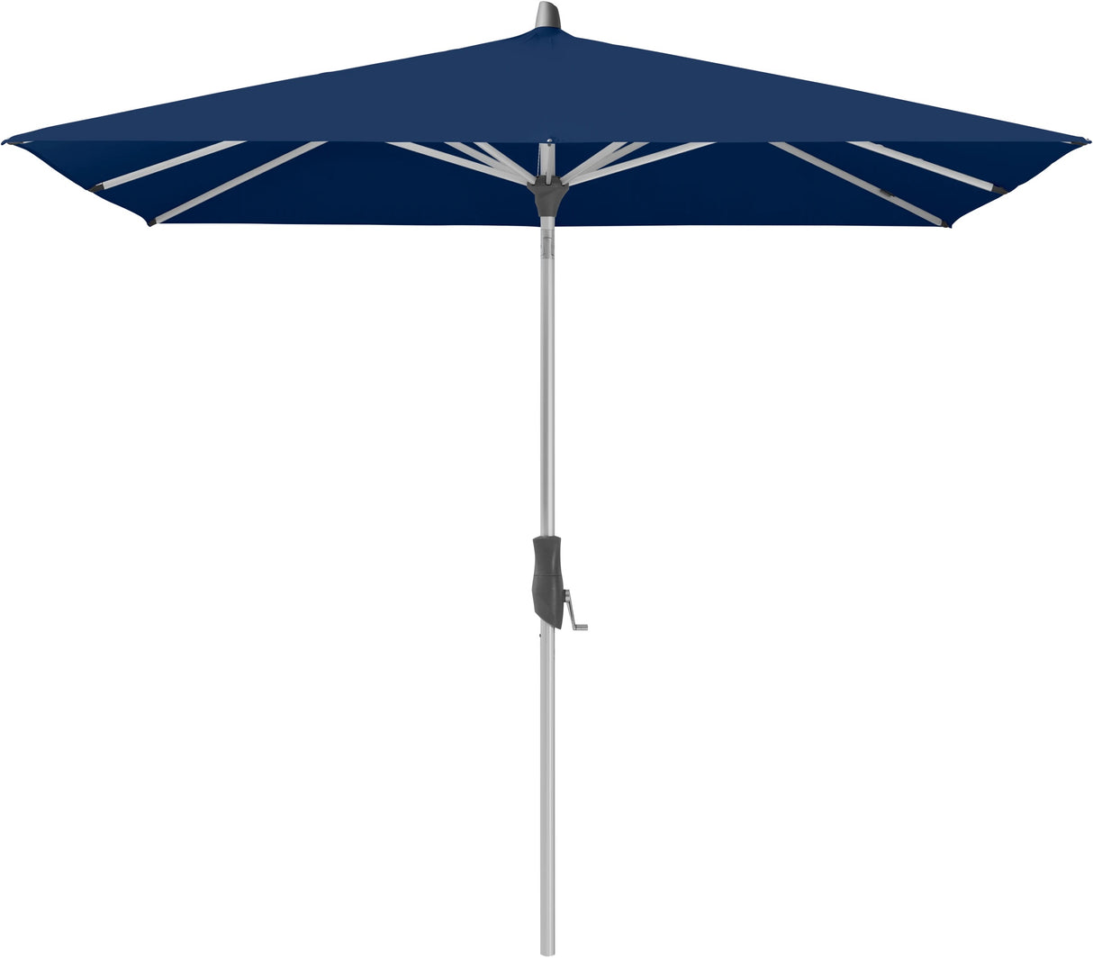 Glatz ALU-TWIST Sonnenschirm, Gestell Aluminium natureloxiert - quadratisch