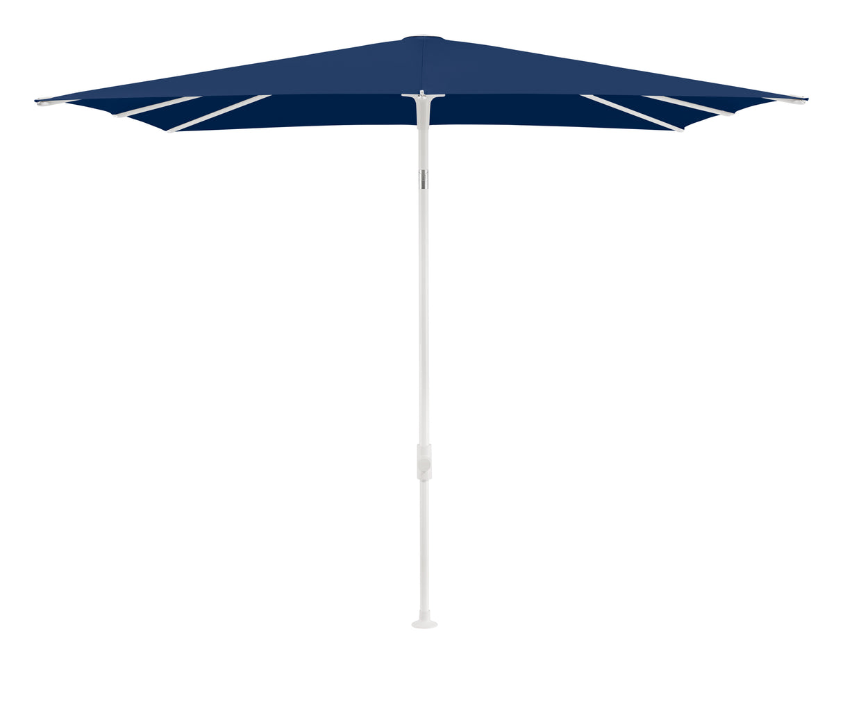 Glatz SMART Sonnenschirm matt weiß pulverbeschichtet - quadratisch