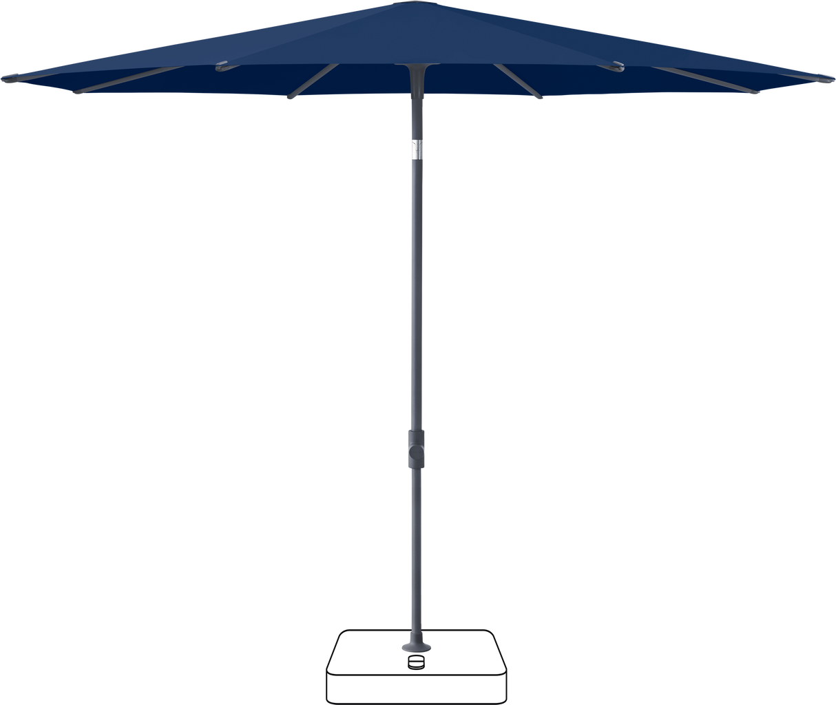 Glatz VITA Piana - Sonnenschirm - Gestell Aluminium, seidengrau oder anthrazit pulverbeschichtet, Ø 220, Ø 250 cm & Ø 300 cm