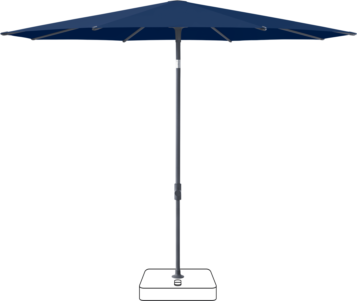 Glatz VITA Piana - Sonnenschirm - Gestell Aluminium, seidengrau oder anthrazit pulverbeschichtet, Ø 220, Ø 250 cm & Ø 300 cm