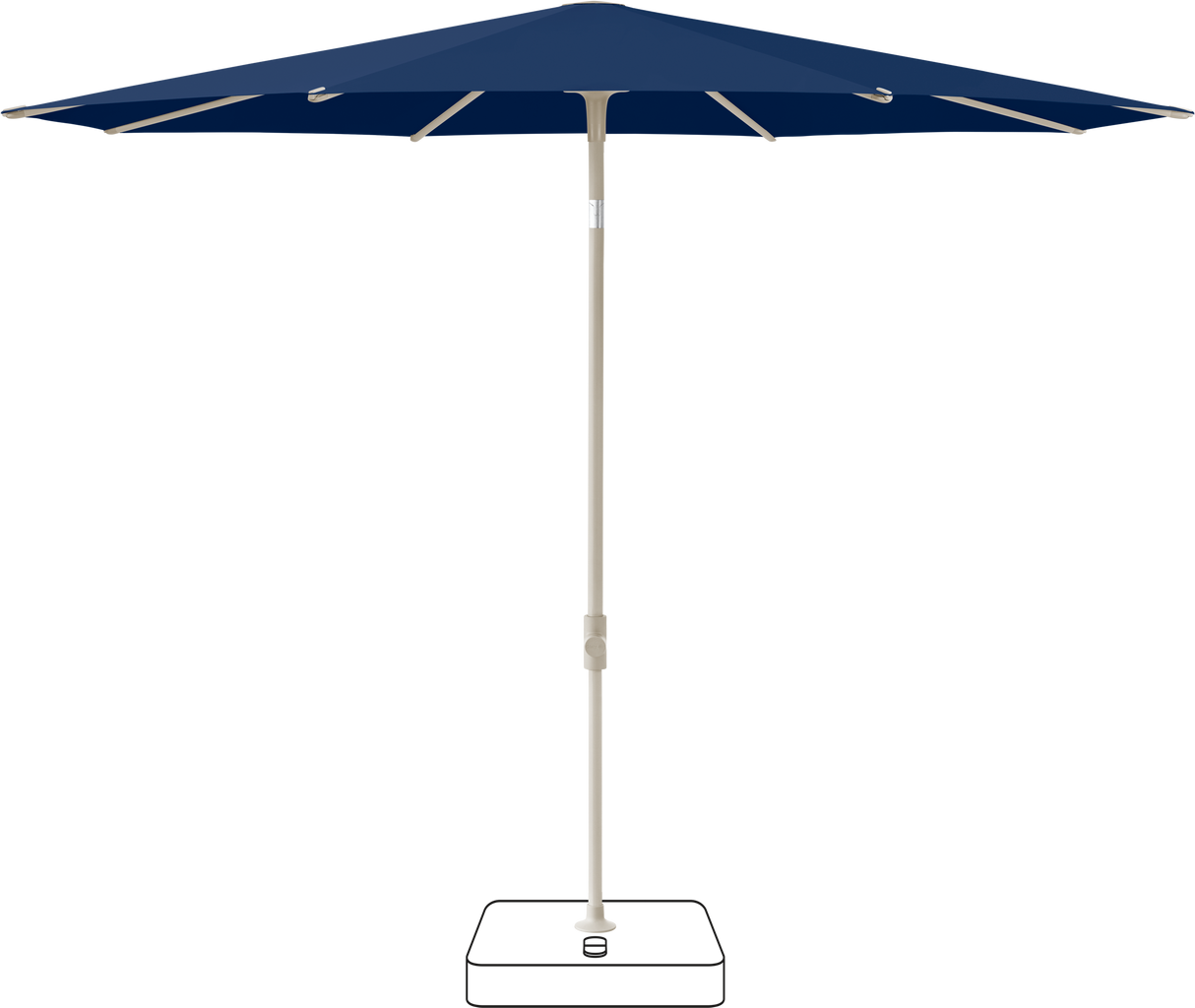 Glatz VITA Piana - Sonnenschirm - Gestell Aluminium, seidengrau oder anthrazit pulverbeschichtet, Ø 220, Ø 250 cm & Ø 300 cm