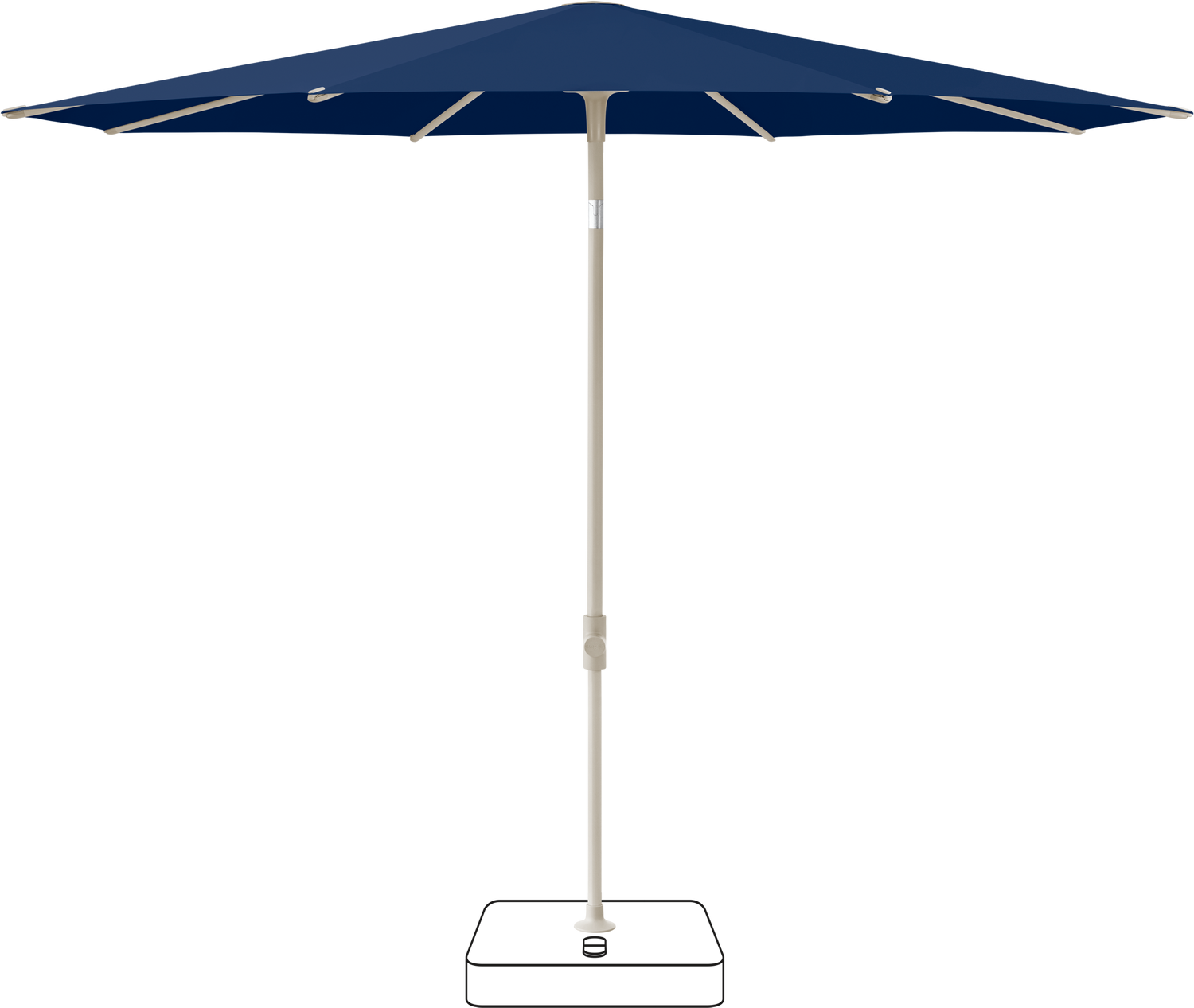 Glatz VITA Piana - Sonnenschirm - Gestell Aluminium, seidengrau oder anthrazit pulverbeschichtet, Ø 220, Ø 250 cm & Ø 300 cm