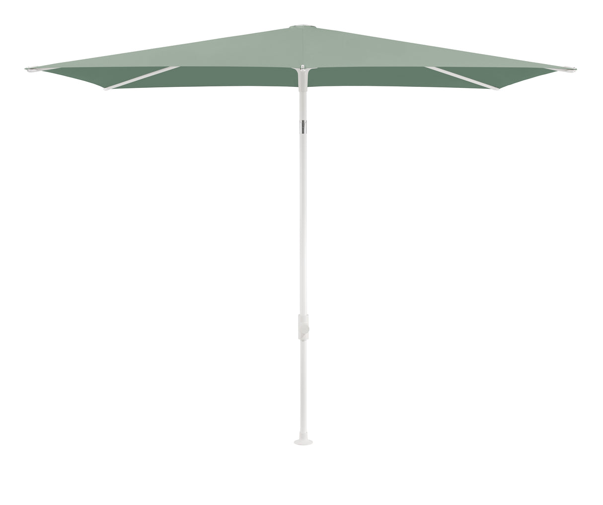 Glatz TWIST Sonnenschirm matt weiß pulverbeschichtet - rechteckig