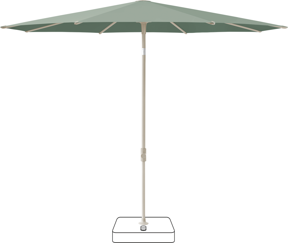 Glatz VITA Piana - Sonnenschirm - Gestell Aluminium, seidengrau oder anthrazit pulverbeschichtet, Ø 220, Ø 250 cm & Ø 300 cm