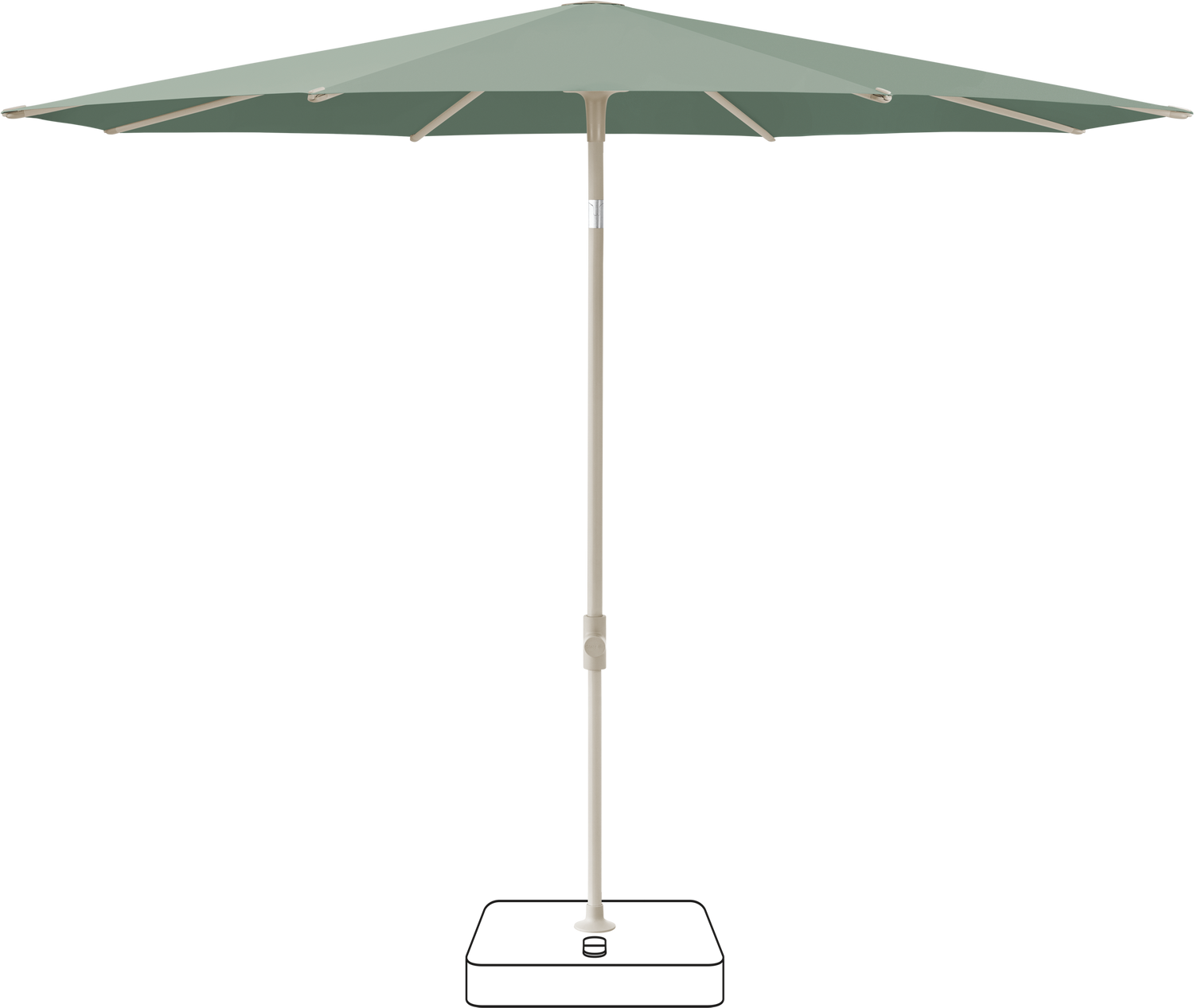 Glatz VITA Piana - Sonnenschirm - Gestell Aluminium, seidengrau oder anthrazit pulverbeschichtet, Ø 220, Ø 250 cm & Ø 300 cm