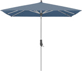 Glatz ALU-TWIST Sonnenschirm, Gestell Aluminium natureloxiert - quadratisch