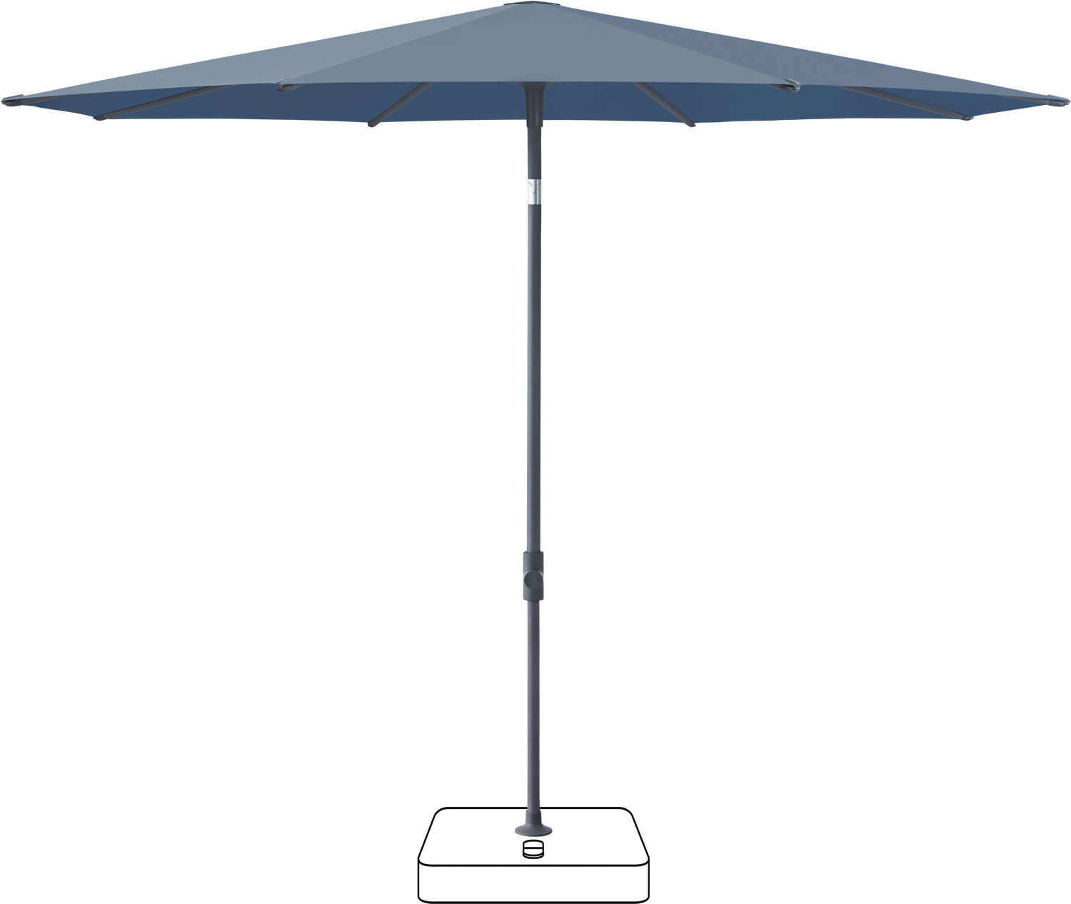 Glatz VITA Piana - Sonnenschirm - Gestell Aluminium, seidengrau oder anthrazit pulverbeschichtet, Ø 220, Ø 250 cm & Ø 300 cm