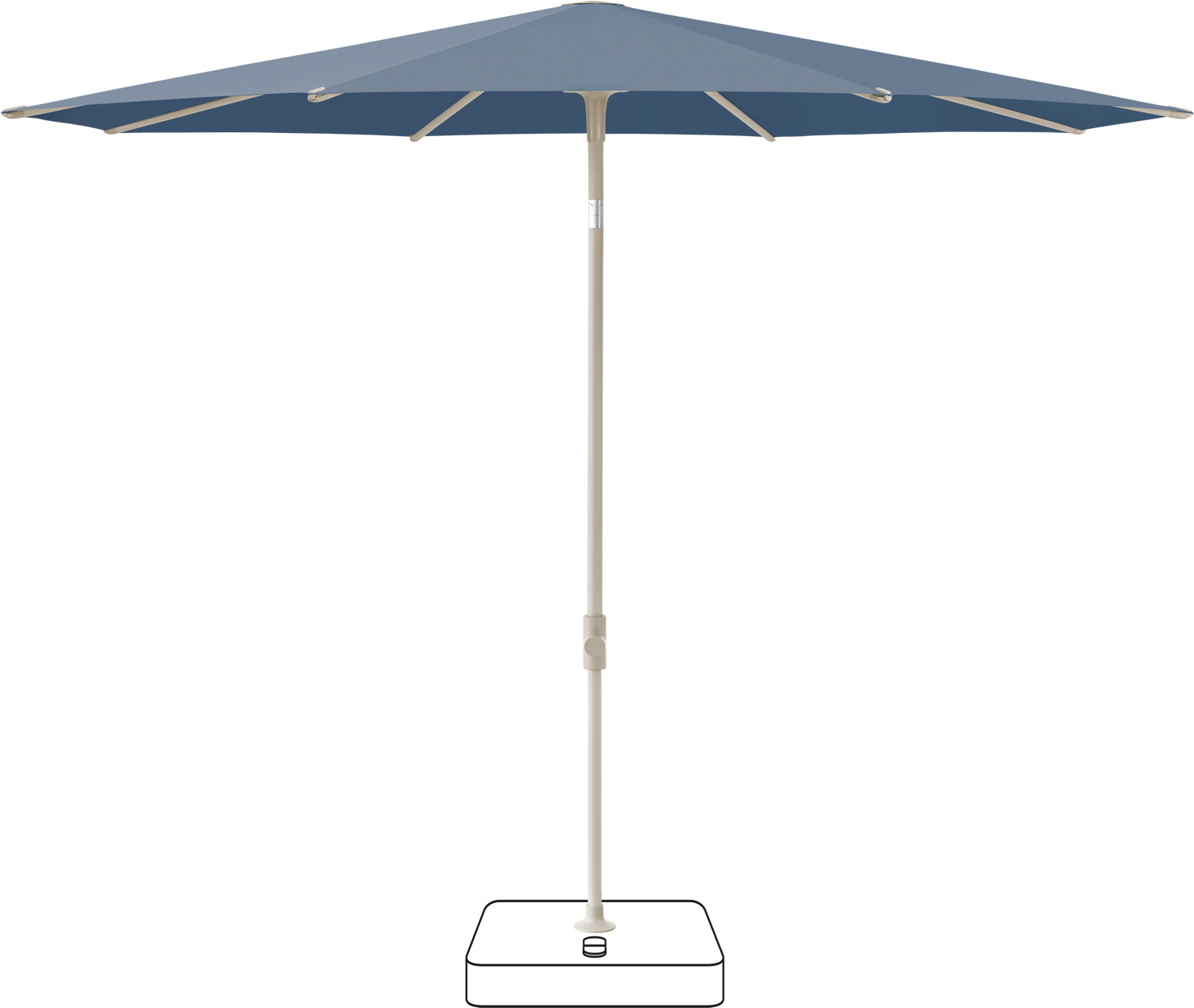 Glatz VITA Piana - Sonnenschirm - Gestell Aluminium, seidengrau oder anthrazit pulverbeschichtet, Ø 220, Ø 250 cm & Ø 300 cm