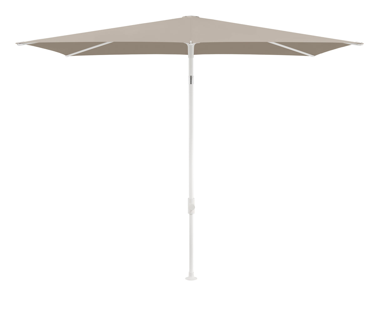 Glatz TWIST Sonnenschirm matt weiß pulverbeschichtet - rechteckig