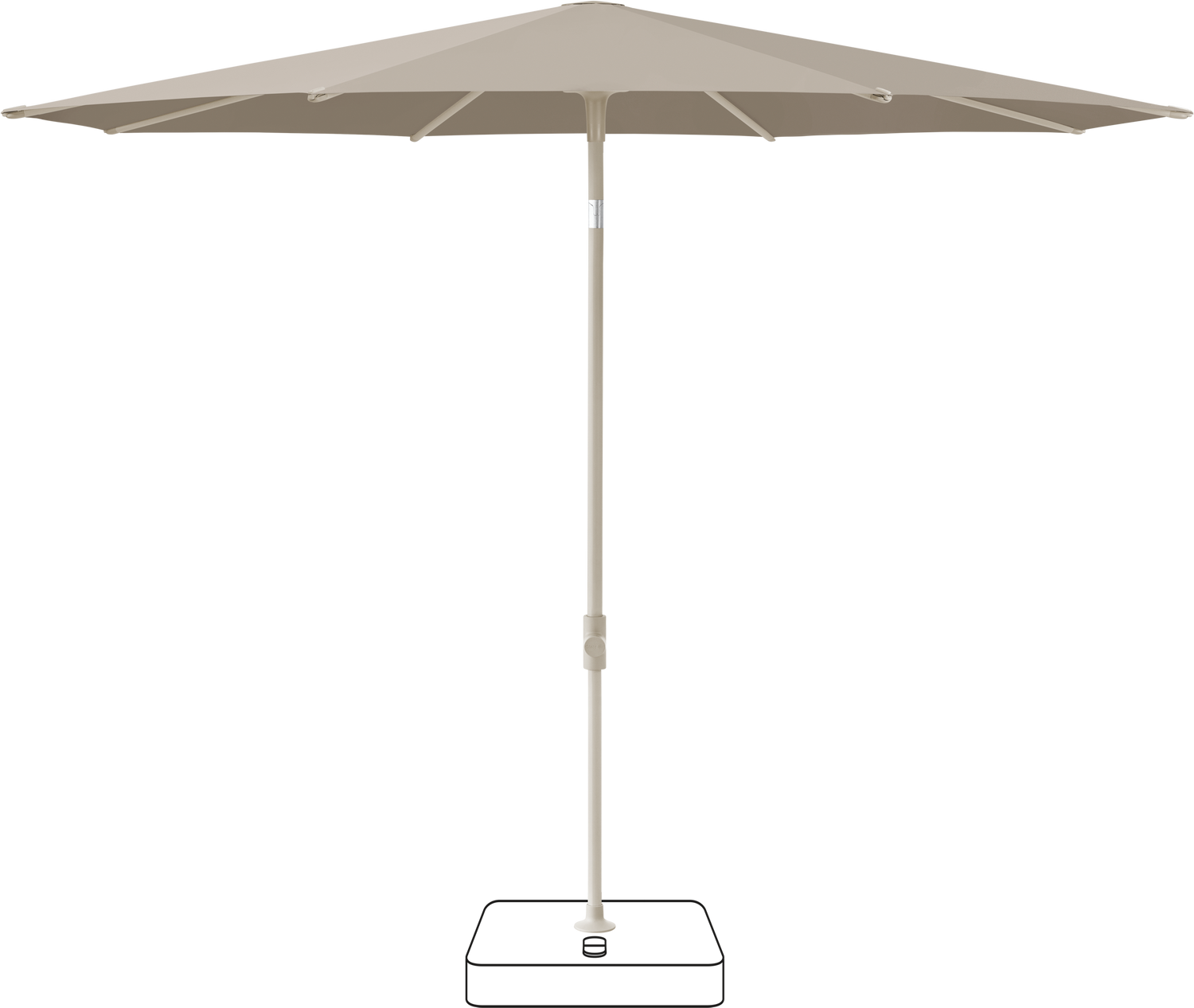 Glatz VITA Piana - Sonnenschirm - Gestell Aluminium, seidengrau oder anthrazit pulverbeschichtet, Ø 220, Ø 250 cm & Ø 300 cm