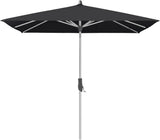 Glatz ALU-TWIST Sonnenschirm, Gestell Aluminium natureloxiert - quadratisch