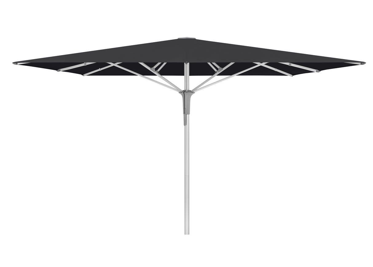 Glatz Gastronomieschirm - FORTELLO Pro, Gestell Aluminium natureloxiert, 350 x 350 cm / 400 x 400 cm / 400 x 300 cm,