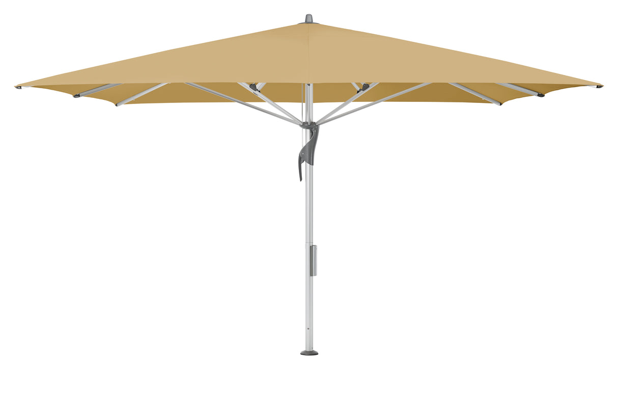 Glatz Gastronomieschirm - FORTELLO LED, Gestell Aluminium natureloxiert, 300 x 300 cm - 400 x 400 cm,  quadratisch