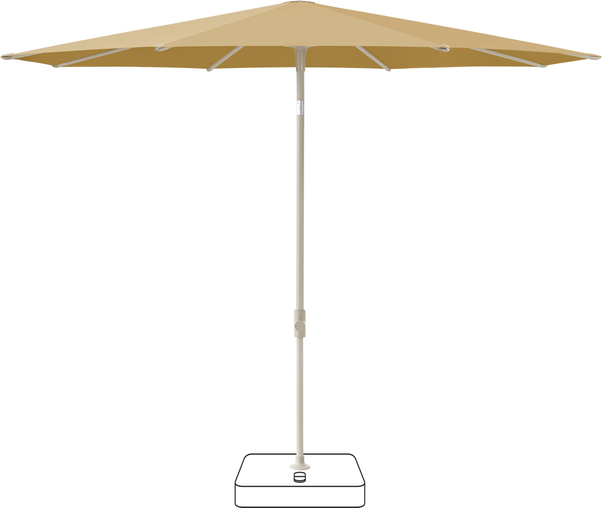 Glatz VITA Piana - Sonnenschirm - Gestell Aluminium, seidengrau oder anthrazit pulverbeschichtet, Ø 220, Ø 250 cm & Ø 300 cm