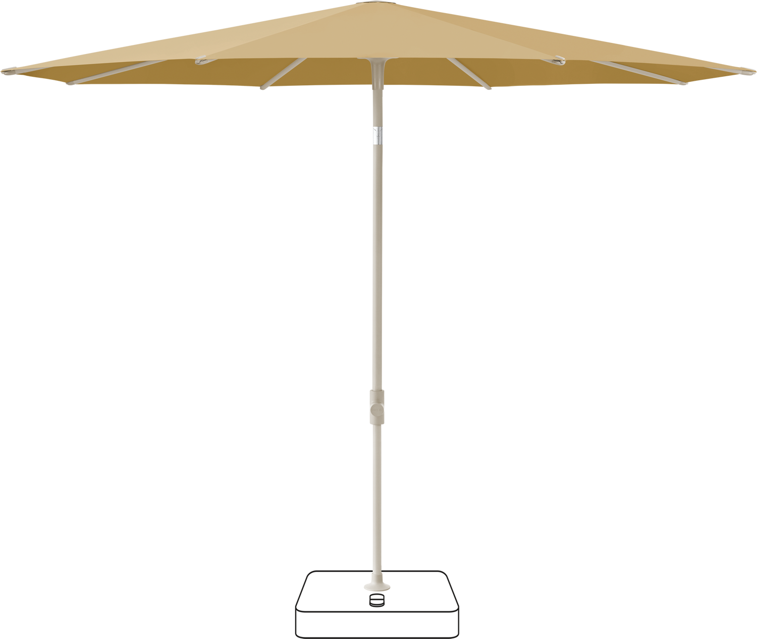 Glatz VITA Piana - Sonnenschirm - Gestell Aluminium, seidengrau oder anthrazit pulverbeschichtet, Ø 220, Ø 250 cm & Ø 300 cm