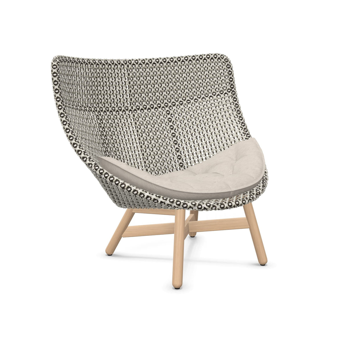 DEDON MBRACE Hochlehner Teak Gestell - Geflecht Pepper