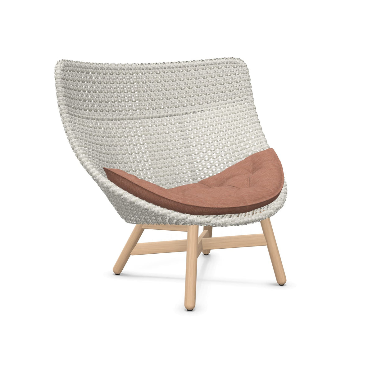 DEDON MBRACE Hochlehner Teak Gestell - Geflecht Sea Salt