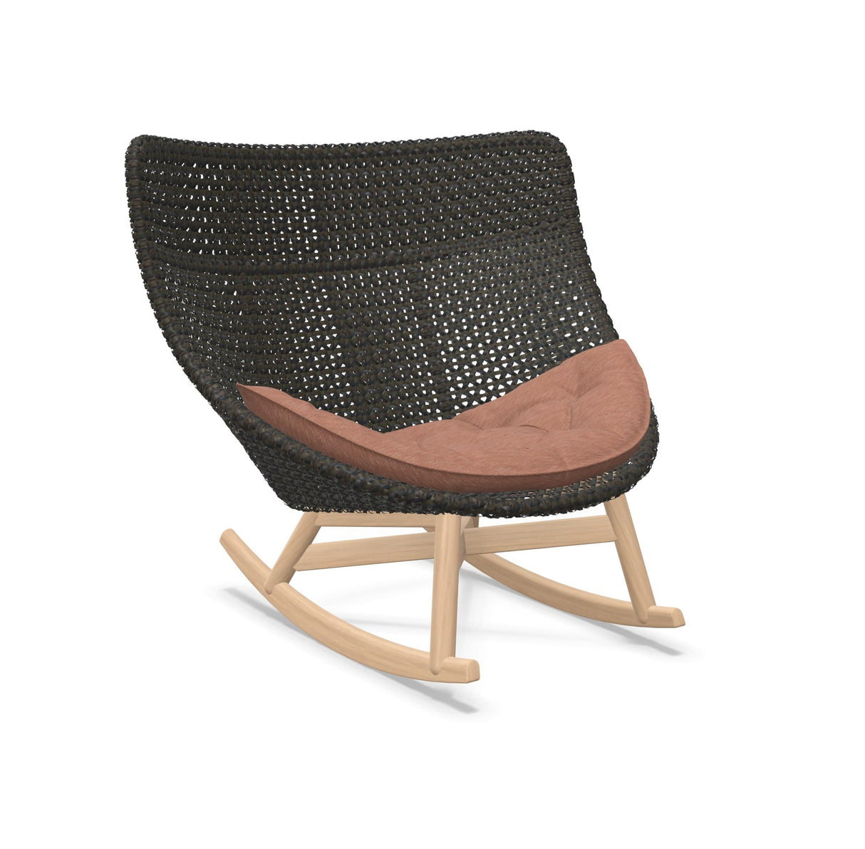 DEDON MBRACE Schaukelstuhl Teak Gestell - Geflecht Arabica