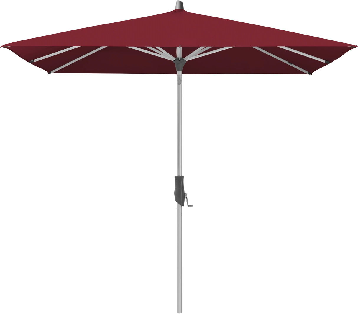 Glatz ALU-TWIST Sonnenschirm, Gestell Aluminium natureloxiert - quadratisch