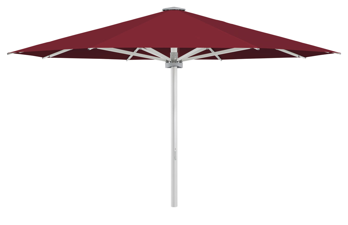 Glatz Großschirm - PALAZZO Style/E, Gestell Aluminium natureloxiert, mit Kurbel - rund