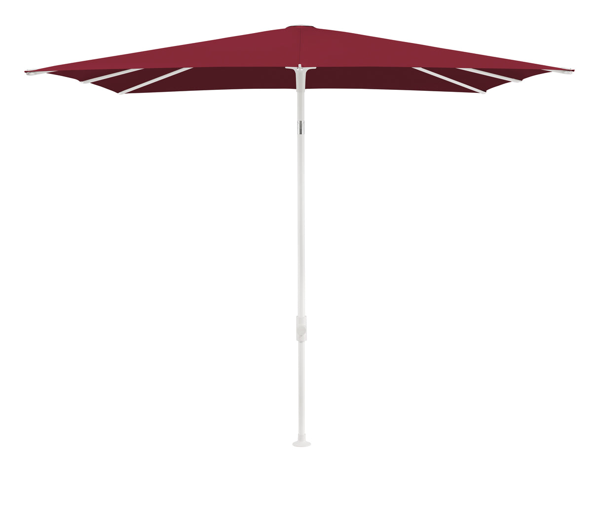 Glatz SMART Sonnenschirm matt weiß pulverbeschichtet - quadratisch