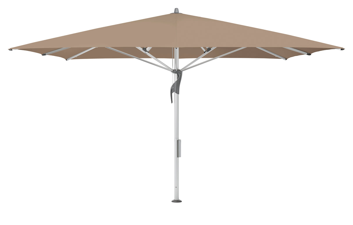 Glatz Gastronomieschirm - FORTELLO LED, Gestell Aluminium natureloxiert, 300 x 300 cm - 400 x 400 cm,  quadratisch