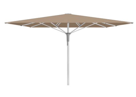 Glatz Gastronomieschirm - FORTELLO Pro, Gestell Aluminium natureloxiert, 350 x 350 cm / 400 x 400 cm / 400 x 300 cm,