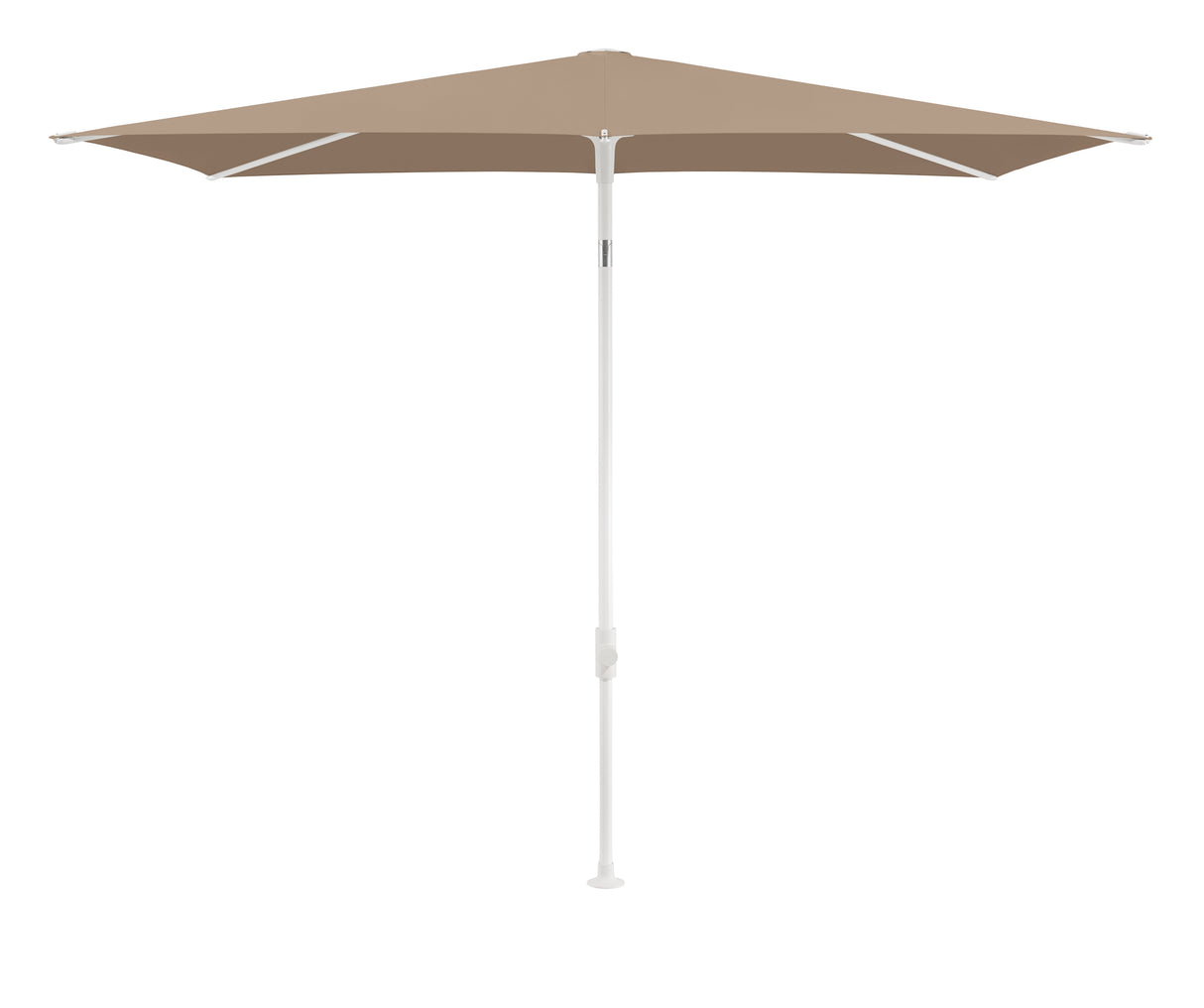 Glatz TWIST Sonnenschirm matt weiß pulverbeschichtet - rechteckig