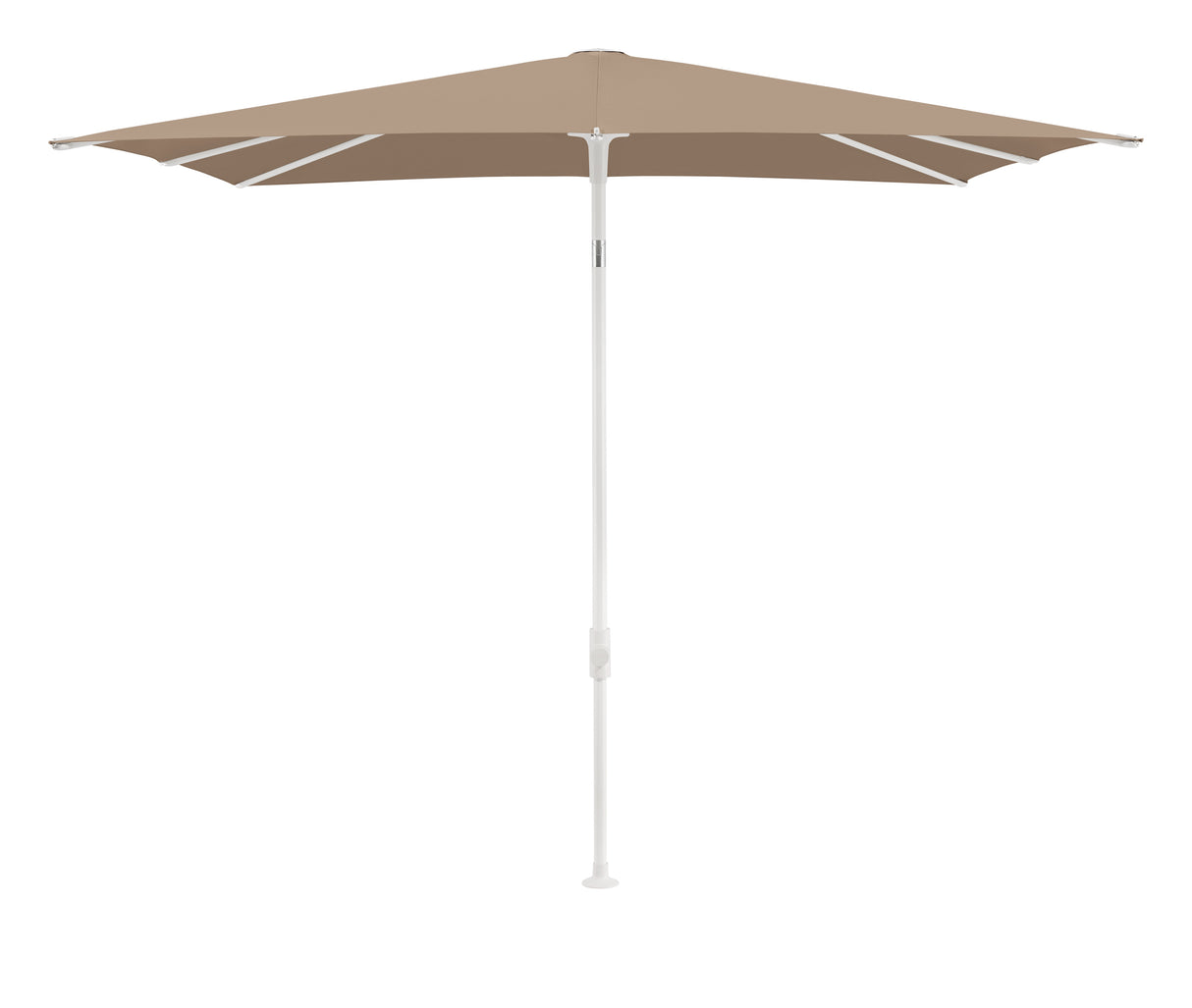 Glatz SMART Sonnenschirm matt weiß pulverbeschichtet - quadratisch