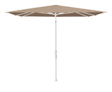 Glatz TWIST Sonnenschirm matt weiß pulverbeschichtet - quadratisch