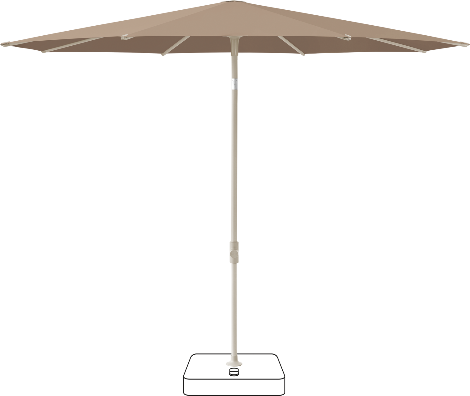 Glatz VITA Piana - Sonnenschirm - Gestell Aluminium, seidengrau oder anthrazit pulverbeschichtet, Ø 220, Ø 250 cm & Ø 300 cm