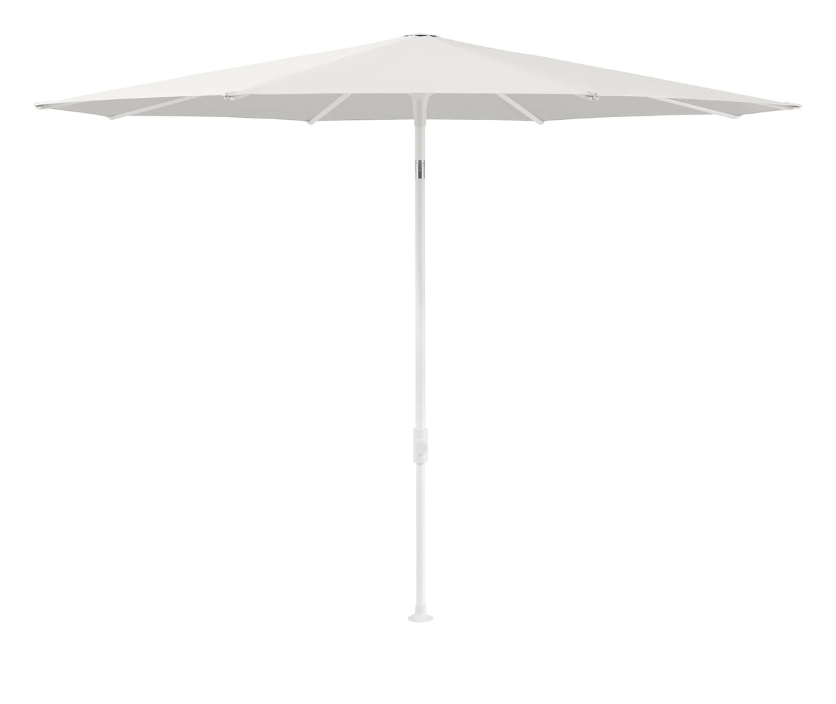 Glatz SMART Sonnenschirm matt weiss pulverbeschichtet - rund
