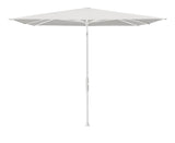 Glatz TWIST Sonnenschirm matt weiß pulverbeschichtet - quadratisch