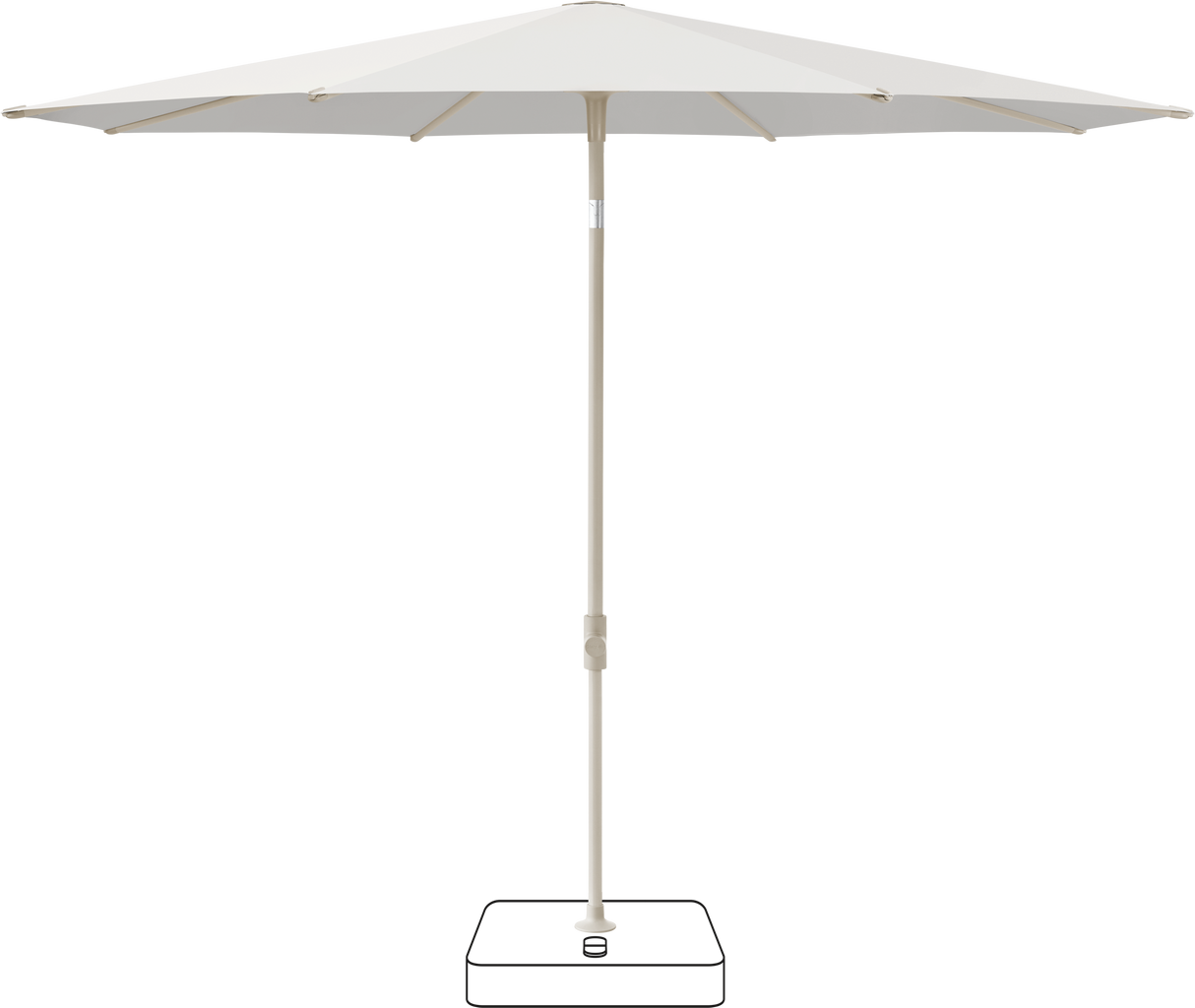 Glatz VITA Piana - Sonnenschirm - Gestell Aluminium, seidengrau oder anthrazit pulverbeschichtet, Ø 220, Ø 250 cm & Ø 300 cm
