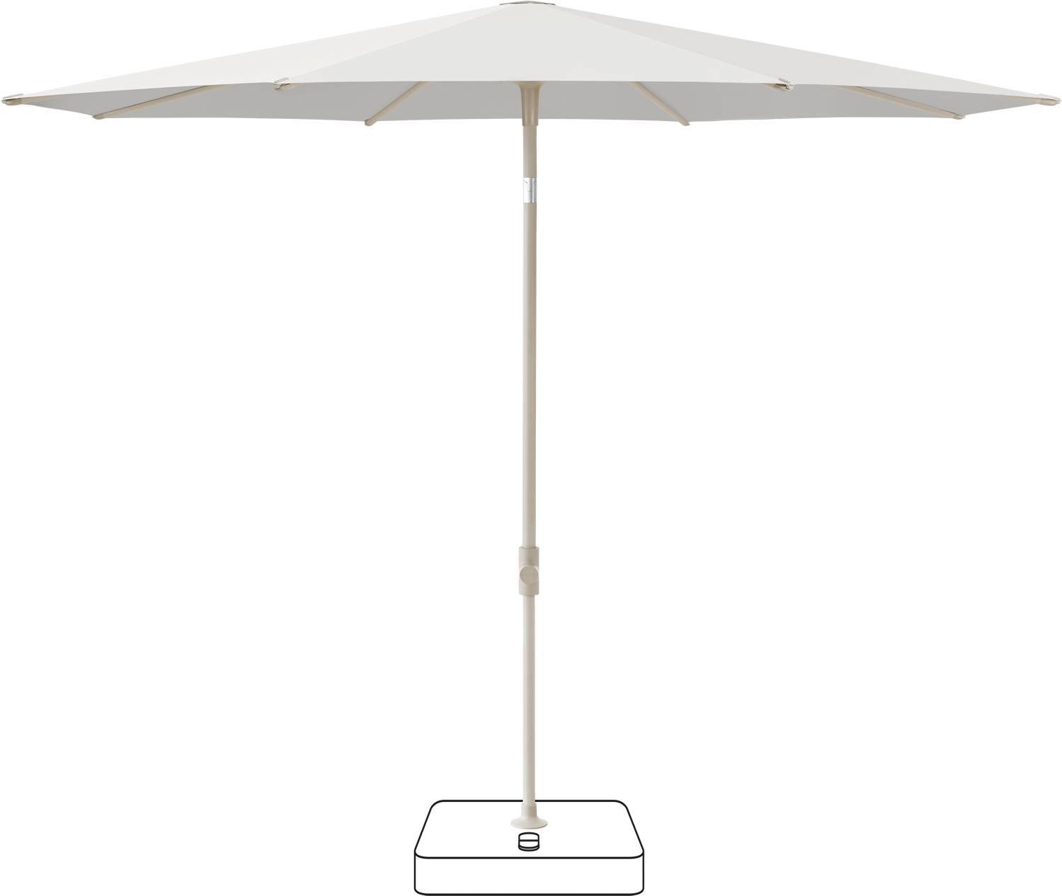 Glatz VITA Piana - Sonnenschirm - Gestell Aluminium, seidengrau oder anthrazit pulverbeschichtet, Ø 220, Ø 250 cm & Ø 300 cm
