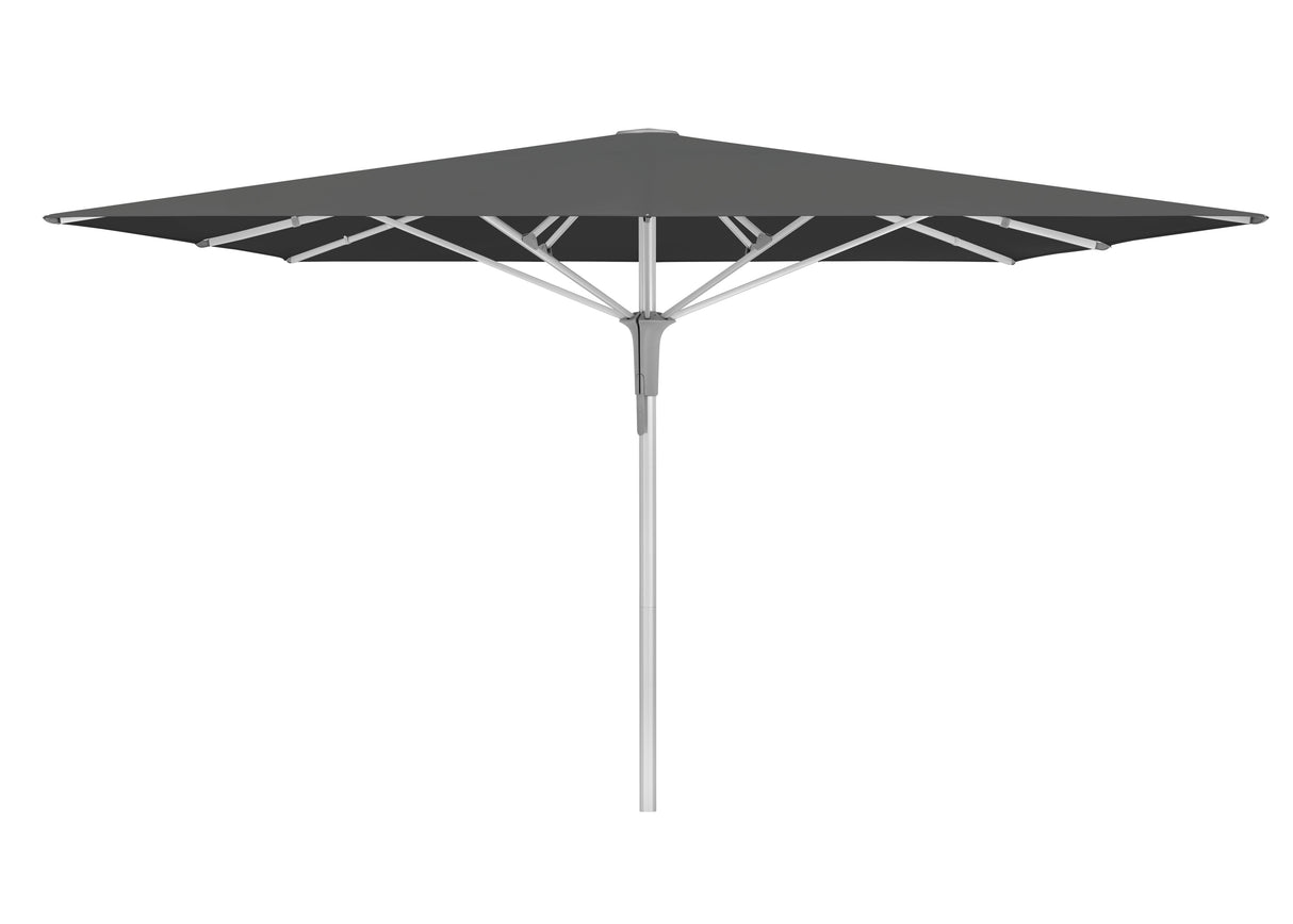 Glatz Gastronomieschirm - FORTELLO Pro, Gestell Aluminium natureloxiert, 350 x 350 cm / 400 x 400 cm / 400 x 300 cm,