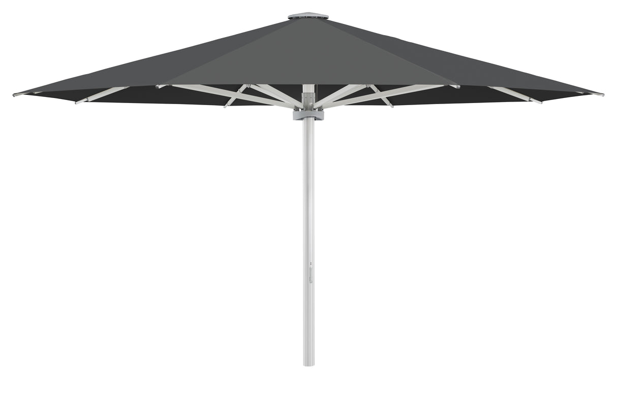 Glatz Großschirm - PALAZZO Style/E, Gestell Aluminium natureloxiert, mit Kurbel - rund