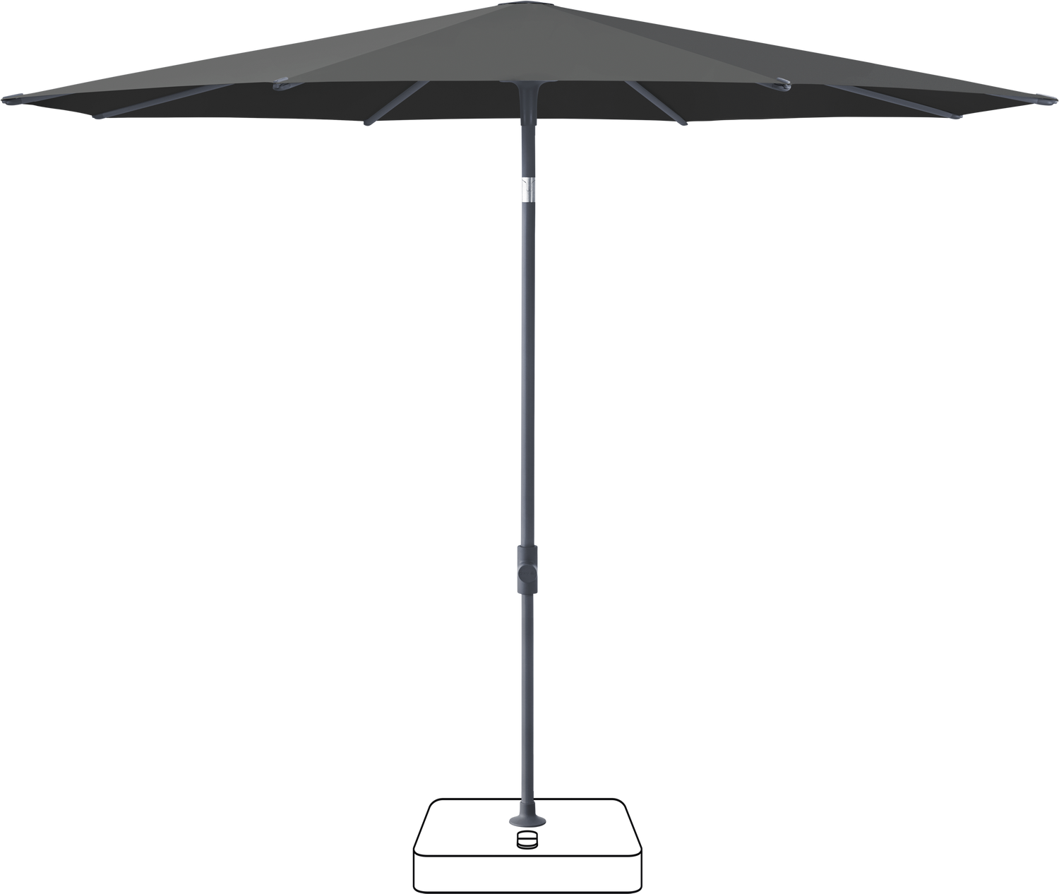 Glatz VITA Piana - Sonnenschirm - Gestell Aluminium, seidengrau oder anthrazit pulverbeschichtet, Ø 220, Ø 250 cm & Ø 300 cm
