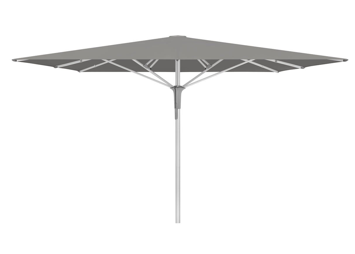 Glatz Gastronomieschirm - FORTELLO Pro, Gestell Aluminium natureloxiert, 350 x 350 cm / 400 x 400 cm / 400 x 300 cm,