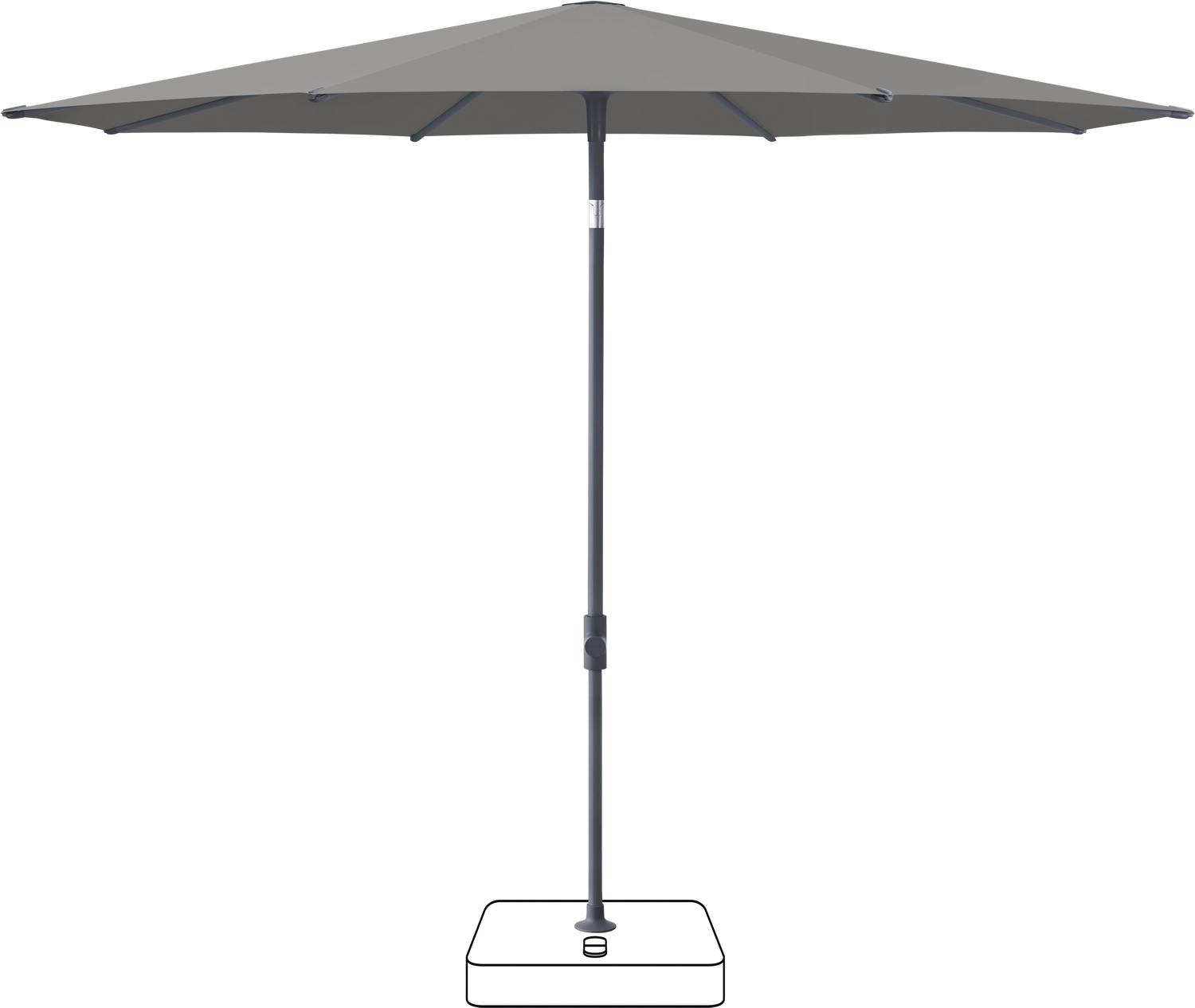 Glatz VITA Piana - Sonnenschirm - Gestell Aluminium, seidengrau oder anthrazit pulverbeschichtet, Ø 220, Ø 250 cm & Ø 300 cm