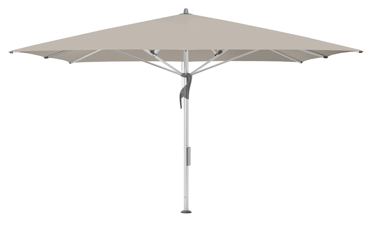 Glatz Gastronomieschirm - FORTELLO LED, Gestell Aluminium natureloxiert, 300 x 300 cm - 400 x 400 cm,  quadratisch