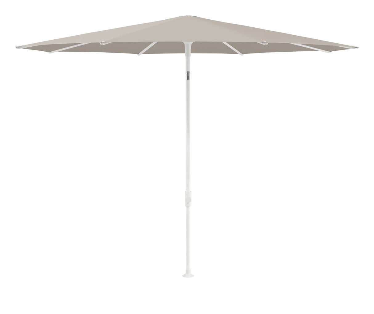 Glatz SMART Sonnenschirm matt weiss pulverbeschichtet - rund