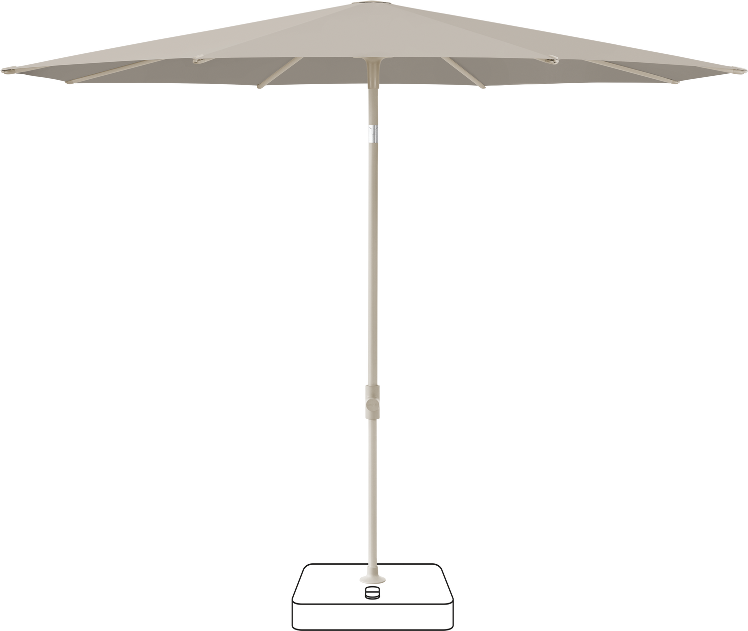 Glatz VITA Piana - Sonnenschirm - Gestell Aluminium, seidengrau oder anthrazit pulverbeschichtet, Ø 220, Ø 250 cm & Ø 300 cm