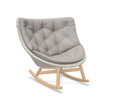 DEDON MBRACE Schaukelstuhl Teak Gestell - Geflecht Sea Salt