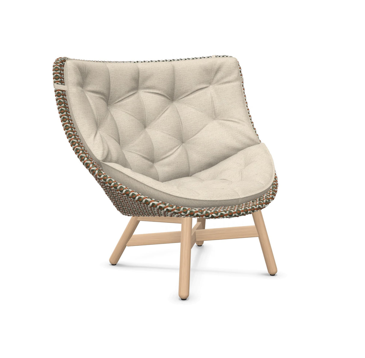 DEDON MBRACE Hochlehner Teak Gestell - Geflecht Chestnut