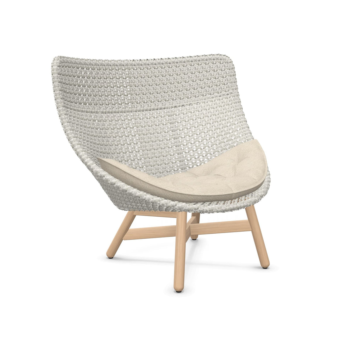 DEDON MBRACE Hochlehner Teak Gestell - Geflecht Sea Salt